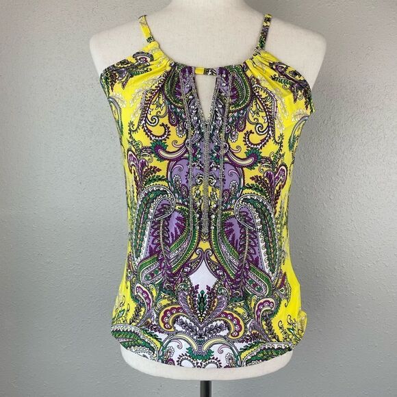 NWT INC International Concepts Cold Shoulder Top Size XS - Picture 1 of 8